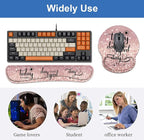 Keyboard Wrist Rest + Mouse Pad Wrist Support Set with Coasters, Today is a Good Day to Have a Good Day Inspirational Quote with Non-Slip PU Base Ergonomic Mousepad for Home Office Working Studying
