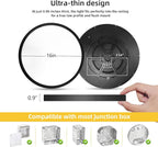 RLEDPZTX Led Flush Mount Ceiling Light,16 Inch 32w 3480lm,3000k/4000k/6000k 3CCT Selectable, Round Modern Flat Panel Super Slim Led Ceiling Light,for Living Dining Kitchen Bedroom Room (1Pack-Black)