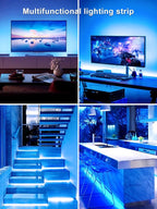 KANTUTOE TV Lights Behind, 19.68ft LED Lights for 55-85 Inch TV, RGB TV Backlight, Music Sync Bluetooth APP and Remote Control Strip Lights USB Powered for Bedroom Gaming Room Decor