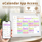 Canupdog 21.5 Inch Digital Calendar, Electronic Planner & Chore Chart with 1920x1080P IPS Touchscreen, Task Rewards System, Interactive Display for Family Schedules, Christmas Gifts for Women Mom