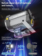 Video Light, COLBOR CL220M LITE 220W Continuous Output Lighting 2700-6500K CRI96+ 10,800Lux at 3.3ft COB Studio Light with 7 Light Effects Bowens Mount APP, Video-Light-Studio-LED-Photography