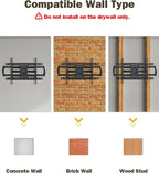 Mounting Dream UL Listed Full Motion TV Wall Mount for Most 42-84'' TVs, TV Mount with Premium Ball Bearing Design for Smooth Extension and Swivel, Max VESA 600x400mm, 100LBS, Up to 24'' Wood Stud