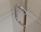Pivot Swing Shower Door, Adjustable Width 58.9-60" W x 74" H Semi-Frameless Shower Glass Door with 5/16 in (8mm) Clear SGCC Tempered Glass with Nano Easy-Clean Coating (Chrome)