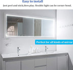 WOBANE White LED Strip Lights, Dimmable LED Light Strip Kit, 16.4ft Flexible Tape Lights for Bedroom,Kitchen,Under Cabinet,Bright 6500K Daylight, LED Mirror Lighting for Vanity Makeup Dressing Table