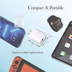USB C Charger Block, 20W Dual Port Type C Fast Wall Charging Head, Power Adapter Cube for Apple iPhone 16, 15, 14, 13, 12, 11, X, 8, and Apple Watch9, 8, 7, iPad, White, 2 Pack