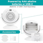 Greencycle Sensor Doorbell for Business with Customized Voice, Infrared Motion Sensor Noise Maker, Two-Way Dual-sided Protection Download Your own Custom MP3 Files to Play Sound Effects