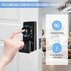 Smart Door Lock with Touchscreens,Door Locks for Front Door, Electronic Door Knob with/IC Card/Password/Key,Digital Door Lock with Keypad for Apartment.