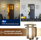 EERU Oil Rubbed Bronze Porch Light Dusk to Dawn Outdoor Sconce Matte Brown Wall Lantern with Frosted Glass Outside House Lighting Waterproof Exterior Light Fixture for Patio Yards Garage Front Door