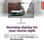 Lenovo IdeaCentre Everyday Tasks 24" Full HD All-in-One Desktop Computer • Lifetime Office 365 for The Web • Intel 4-Cores • 512GB External and 256GB SSD • 8GB RAM • Keyboard and Mouse • Windows 11