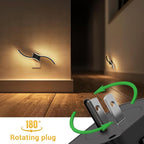 L LOHAS LED Night Light, 2 Pack Night Lights Plug into Wall, Modern Wall Sconces with Dusk to Dawn Sensor, Dimmable Wave Plug in Night Light, 3000K Soft White for Bedroom Living Room