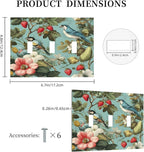 Bvtewkhz William Morris Flower 3 Gang Triple Toggle Wall Plate Cover Decorative Light Switch Covers Electrical Faceplate Switch Plates for Bathroom Kitchen Home