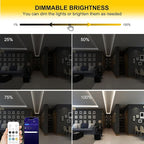 Pandery COB LED Strip Lights Cool White,24V Dimmable led Light Strip KIT with Remote and app Control,6000K 65FT/20m 8mm Wide Ra>90 Cuttable Flexible Strip Lights for Bedroom,Shelf,Cabinet