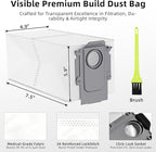 18 Pack Dust Bags for Roborock QRevo/Saros 10R/ S8 MaxV Ultra/Qrevo Pro/Qrevo S/Qrevo Master/QV 35A/Qrevo Curv/Qrevo Edge/Qrevo Slim/Qrevo Plus Vacuum Cleaner, Replacement Vacuum Bags, 3.5L Capacity