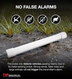 Dakota Alert Driveway Alarm Sensor - DCPA-4k Plus Driveway Alarms Wireless Outside Weatherproof Alert System, 1-Mile-Long Range Sensors, Receiver & Vehicle Detecting Probe Transmitter & 50' Wire