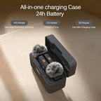 LIZHUZHONG Ai Mini Mic Wireless Lavalier Microphone System (2TX+2RX+Case), Magnetic & Clip-On Microphone for iPhone, Android, Vlogging, Studio-Quality Sound, 48H Battery, Ai Noise Cancelling
