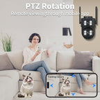 dzcctvipc 2K Dual-Lens WiFi Home Security Camera, Indoor/Outdoor Use, 360° Motion Tracking, Color Night Vision, IP65 Weatherproof, Two-Way Talk, Smart Camera, Works with Alexa & Google (No SD Card)