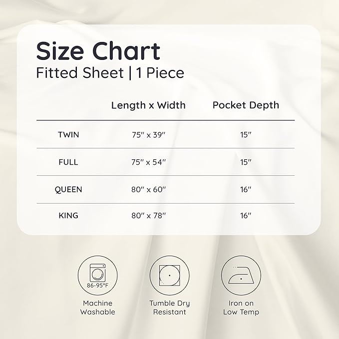 Bambaw Fitted Sheet with Elastic Corner Straps, 100% Viscose Derived from Bamboo Fitted Sheet Queen Size, 16’’ Deep Pocket Queen Size Mattress Sheets (Sea Glass)
