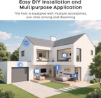 LWOHSI Home Security Systems,Wireless DIY Burglar Alarm Kits,Smart Home Alarm System with Window/Door Sensor,PIR Motion Detector,Voice Control with Alexa and Google,4G SMS/Tuya App Alerts