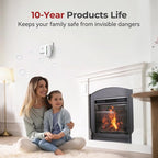 Siterlink Carbon Monoxide Detectors Plug in,10 Year Replaceable Battery Operated Co Monitor Alarm,Plug and Play Co Detector,Portable Carbon Monoxide Detector for Home,Traval,RV,Hotel GS846A 2 Pack