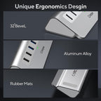 P9 USB C Docking Station, intpw 9-in-1 USB C Hub with 4K HDMI, PD 100W, 3 Type A/C 3.0 5Gbps, 2 Type-A 2.0, SD/TF, Aluminum USB Hub for Laptop,MacBook, iPad, iPhone 17 Series