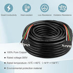 MOOKEERF 14/4 AWG Mini-Split Cable - 25FT 14 AWG 4 Conductor Control Cable 300V Stranded Oxygen-Free Pure Copper Wire for Mini Split Air Conditioner,Heat Pump,HVAC Systems and Speaker Systems