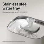 PETLIBRO Upgrade Cordless Cat Water Fountain + 8 Packs Genuine Cat Fountain Filter Replacement, App Monitoring 3L/101oz Dockstream 2 Pet Water Fountain with Stainless Steel Tray, 4-Month Set Easy-Swap