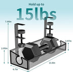 Under Desk Cable Tray - Black, No Drill Cable Organizer with Clamp for Wire Management, PC Cord Organizer & Workspace Accessories (2 Pack)