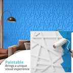 Art3d 100 Pack Decorative 3D Wall Panels, 97 Sq.Feet PVC Interior Wall Décor, 11.8"x11.8", White