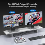Yinker 5.5 Inch LCD Screen Video Mixer Switcher 4-Channel HDMI Live Stream Switcher, Support PST PGM, 1080P 60FPS USB Recording, USB 3.0 Streaming, PTZ Control