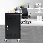 TIOPLY Laptop Charging Cart, 45 Device Tablet Storage Carts for iPad Up to 16.3-inch Screen Size, Mobile Charging Station for Classroom, with Cord Organizer,Black