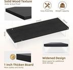 SSWOOD Monitor Stand Riser, Wood & Acrylic Computer Monitor Stand Desk Desktop Organizer Table for Home, Office Workspace, Laptop Riser, Printer, PC & TV Screen Riser
