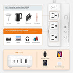 220v to 110v Travel Voltage Converter : International Universal Power Plug Adapter Outlet Converters US to Europe - High Power Hair Dryer Dual Voltage Step Down Plugs Transformer for European UK EU