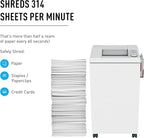 ideal. 2604 Cross-Cut Centralized Office Shredder with Automatic Oiler, Continuous Operation, 14 to 16 Sheet Feed Capacity, 26 gal Bin, Shred Staples/Paper Clips/Credit Cards/CDs/DVDs, P-5 Security
