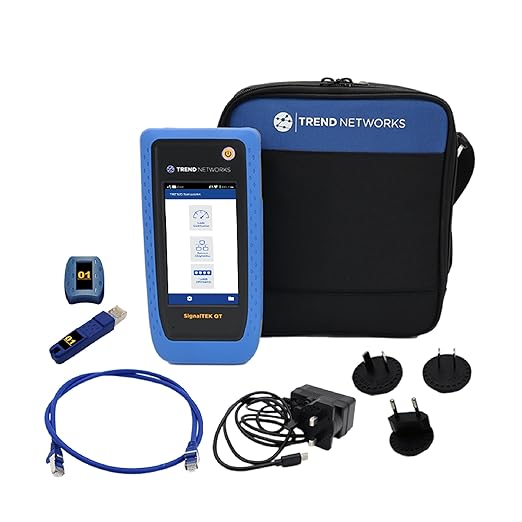 TREND Networks | SignalTEK QT | Upto 10G Copper Qualification Tester | Live Wiremap & TDR Fault Location | Wi-Fi Access Point Scan | Remote Access | Built-in PDF Reporting | R166002