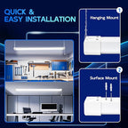 hykolity 4FT 120W LED Shop Light Linkable, 13000lm(400w Equivalent), 5000K Utility Shop Lights for Garages, Workshops, Basements, Hanging or FlushMount, with Power Cord and Pull Chain, ETL
