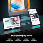 QQH Portable Monitor, 15.6" Portable Travel Monitor for Laptop 1080P FHD IPS Second Screen, USB C HDMI External Gaming Monitor Display for Computer Phone PC PS4 PS5 Xbox Switch (Z1-9)