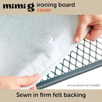 oliso Ironing Board Cover – 100% Cotton with Professional Felt Pad, Fits Standard 54" x 15" Boards – Secure Fit with Wide Elastic Edge & Adjustable Straps – Mimi G