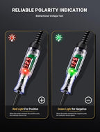 WINAMOO Automotive Test Light with 3-48V LED Digital Voltage Display, Auto Circuit Tester with Voltmeter & Dual Color Polarity Indicate, Electric Test Pen w/Stainless Probe for Car/Truck/SUV Checker