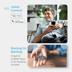 Lockly Secure Pro Smart Lock Wi-Fi, Keyless Entry Digital Keypad Door Lock, 3D Biometric Fingerprint Sensor Front Door Lock with Handle, Voice Control & Auto Lock - Latch Edition