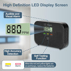 Carbon Monoxide Detector Powered by AA Battery (not Included),CO Monitoring Alarm with LCD Display Screen, Used for Home Basement Kitchen, Hotel Garage, Bedroom, Living Room Voice Alarm 4 Pack