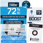 Integra Boost 2-Way Humidity Control Pack - Preserve Flavor & Control Humidity at 72% RH - Moisture Absorber for Herbs, Spices & More - 8 Gram (Pack of 6)