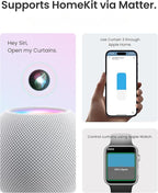 SwitchBot Smart Automatic Curtain Opener 2 Packs with Hub3 - Bluetooth Remote Control with App/Timer, High-Performance Motor, Unlimited Power, Compatible with Alexa, Google Home, HomeKit