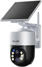SOLIOM- True 8MP HD Security Cameras Outdoor Wireless, Add-On Camera, Solar Powered, Auto Tracking,Requires SOLIOMBASE, SOLIOMBASE Supports Up to 4 Cams