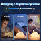 ICARER FAMILY Auto-Off Night Light for Kids - Rechargeable Touch Control Bedside Lamp, Planet Night Lights for Nursery, Gift for Girls Boys