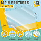 Thermal Laminating Pouches, 9 x 11.5 Inches, 3 Mil Thick, 30 Pack of Glossy Laminator Pouches, Suitable for Letter Size Laminating Sheets 8.5 x 11