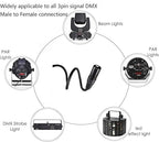 MFL. 10 ft Flexible DMX Cable 3 Pin Signal XLR Male to Female Cable Wire for Stage Lighting DJ Lights, 110 Ohms Impedance, Black, 4 Pack