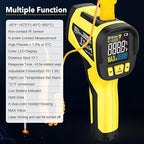 Infrared Thermometer Temperature Gun, TEMIRUP Non-Contact Digital IR Laser Temp Gun -58°F to 1472°F, K-Type Probe -40°F~1202°F, for Cooking, Pizza Oven, BBQ, HVAC, Home & Industrial