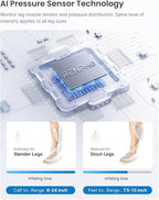 RENPHO Leg Massager for Circulation and Pain Relief FSA with Smart Pressure Sensor, Air Compression Calf Massager for Relieve Fatigue, Birthday Gift for Mom and Dad, HSA Foot Massage