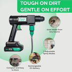 Zippi Hydro Cleaner Standard 2025 – Cordless High-Pressure Scrubber with Foam Dispenser, 1500 mAh Rechargeable & Lightweight for Efficient Outdoor Tile, Grout, and Surface Cleaning