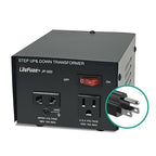 LiteFuze 500W Japan Voltage Converter Transformer – Step Up/Down 100V to 120V / 120V to 100V – Heavy Duty Power Converter with Fuse Protection & Fully Grounded Cord (JP-500)